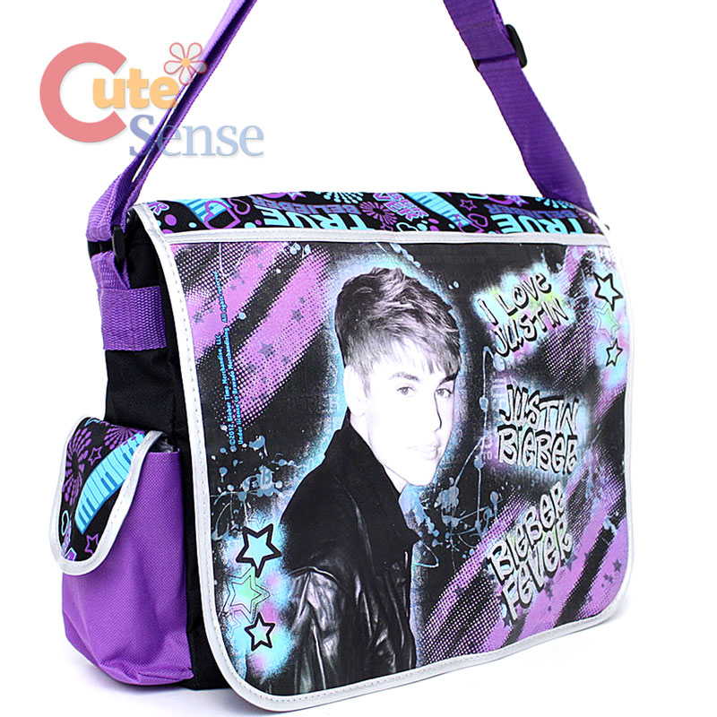 Justin Bieber School Messenger Bag Shoulder Diaper Bag I love Justin